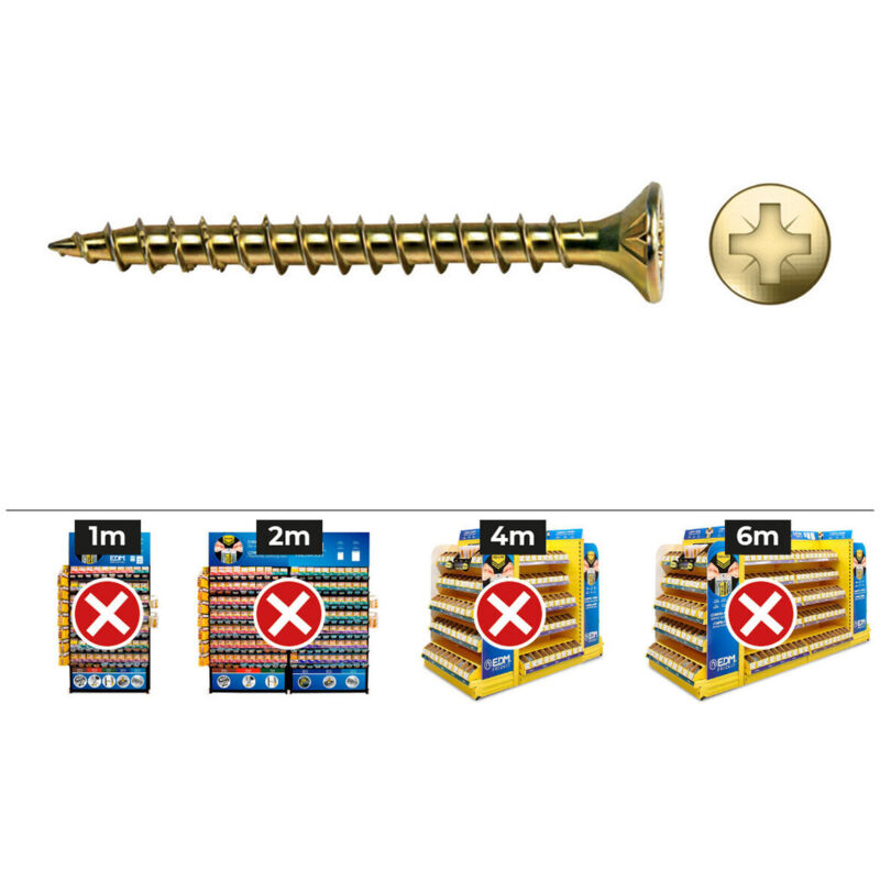 foto del prodotto scatola a viti celo vlox bicromato 4 x 45 mm filettatura completa 200 unit 