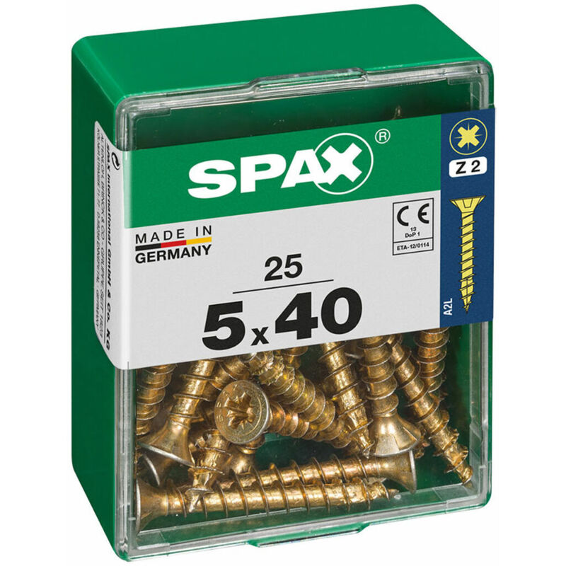 foto del prodotto scatola a viti spax vite per legno testa piatta 5 x 40 mm 5,0 x 40 mm 