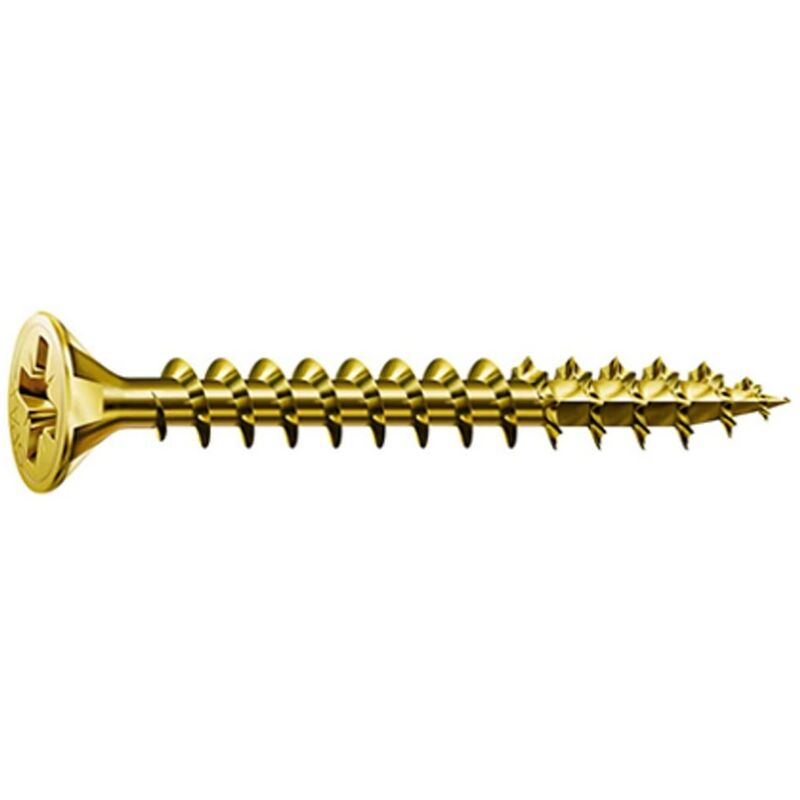foto del prodotto scatola a viti spax yellox legno testa piatta 125 pezzi 4 x 40 mm 