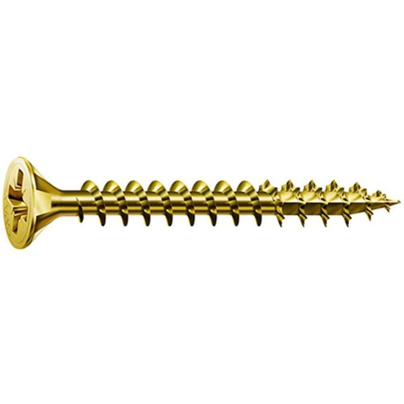 foto del prodotto scatola a viti spax yellox legno testa piatta 50 pezzi 3,5 x 40 mm 