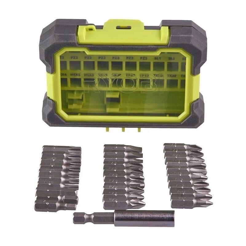 foto del prodotto scatola antiurto da 31 accessori misti per avvitatura ryobi rak31msd