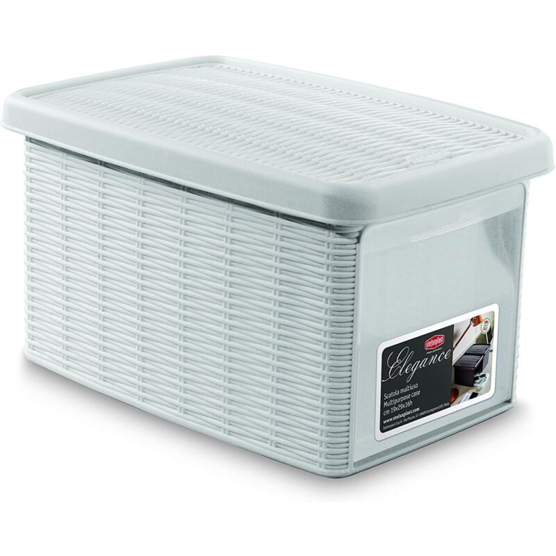 foto del prodotto scatola box armadio contenitore multiuso organizer bianco apertura frontale trasparente sovrapponibile storage resistente