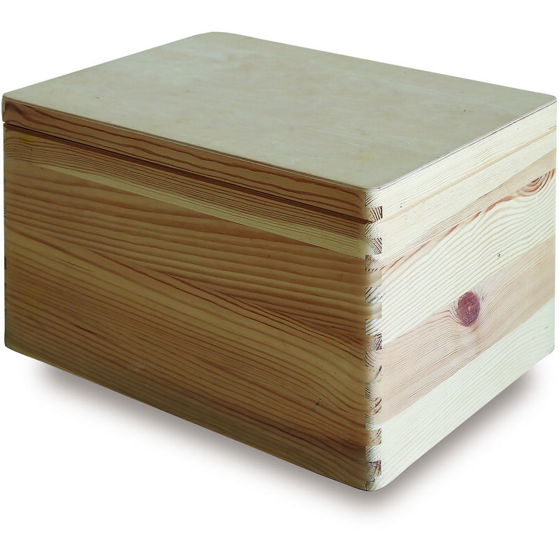 foto del prodotto scatola con coperchio 40x30x23 cm in legno di pino naturale