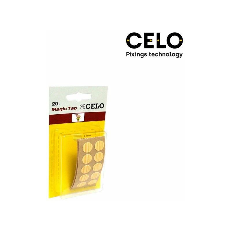 foto del prodotto scatola da 10 blister con 20 unit di cappucci adesivi 13mm colore pino