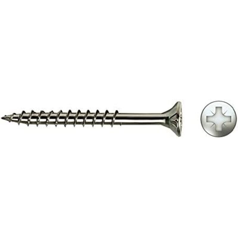 foto del prodotto scatola da 100 unità di viti per legno a testa svasata zincate pz r parc 5x90mm