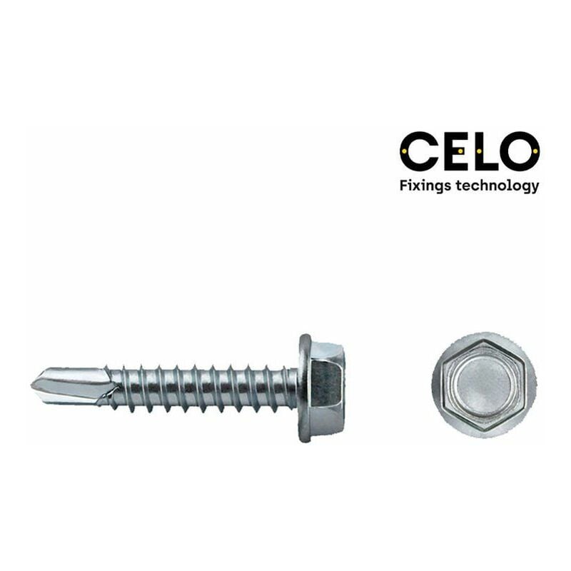 foto del prodotto scatola da 250 unit di punte esagonali zincate 5,5x32mm