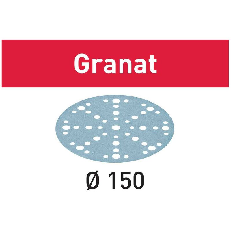 foto del prodotto scatola da 50 dischi abrasivi granat stf d150 48 p80 gr 50 festool 575162