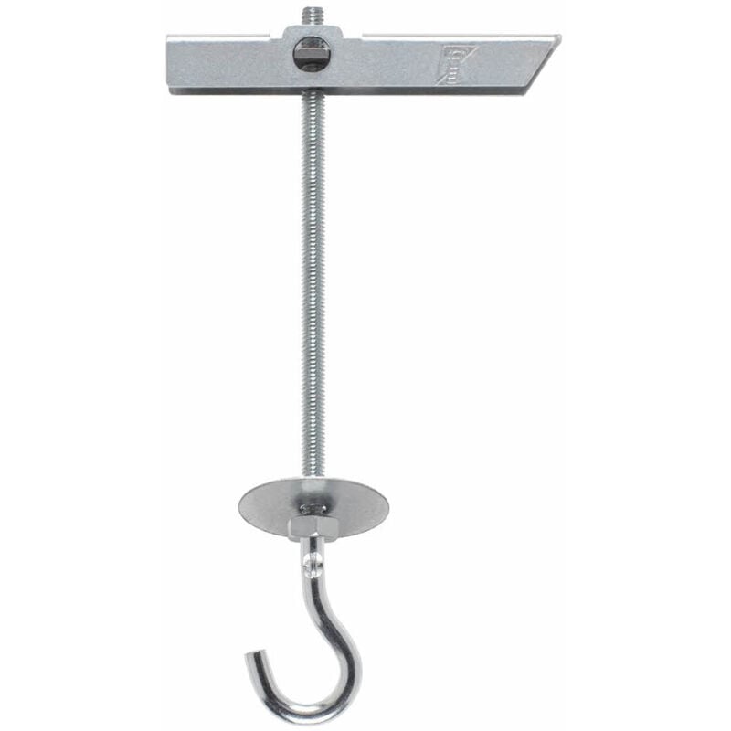 foto del prodotto scatola da 50 tassello a bilanciere per il fissaggio a soffitto in materiali cavi gancio zincato m4