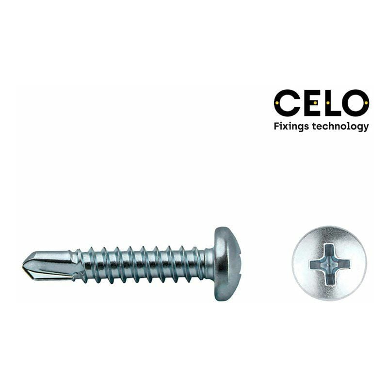 foto del prodotto scatola da 500 unit di punte a taglio zincate philips 3,9x19mm filettatura per lamiera 