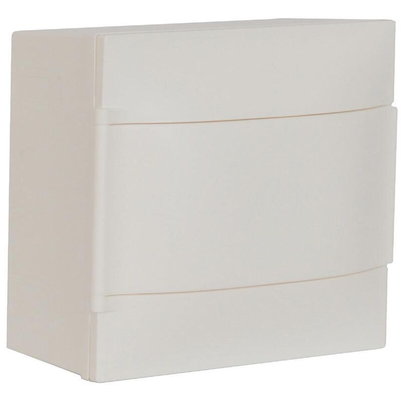 foto del prodotto scatola da superficie practibox s porta liscia 1x8 moduli legrand 134128 bianco