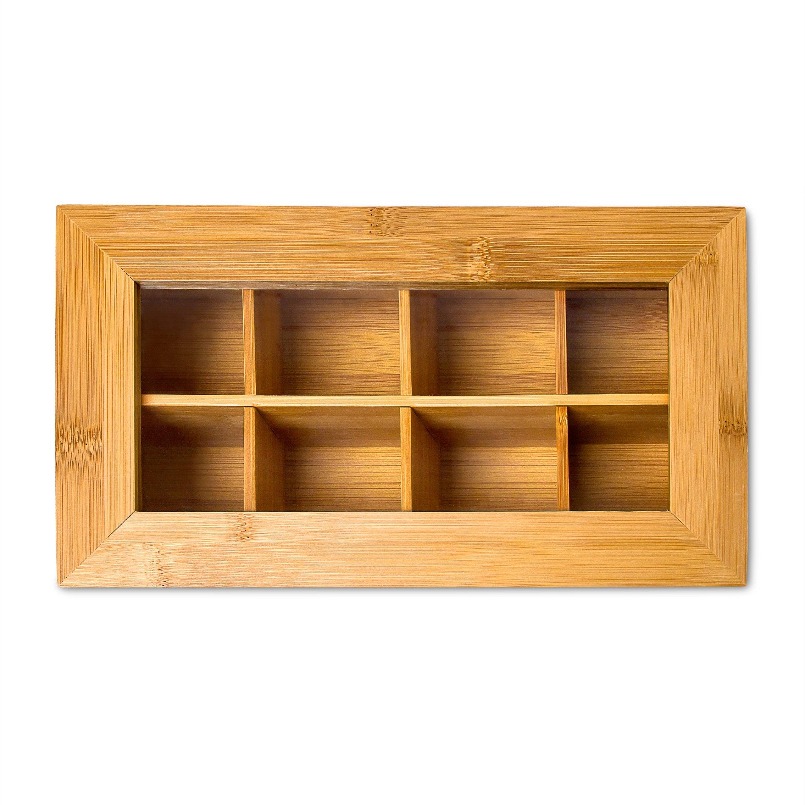 foto del prodotto scatola da t in bamb 8 scomparti scatola di bustine di t da cucina sfuse 28 cm beige 4313041