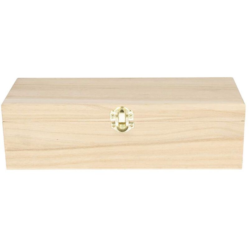 foto del prodotto scatola da t in legno con 4 custodie, carta, beige, 27 x 10.5 x 8 cm artemio