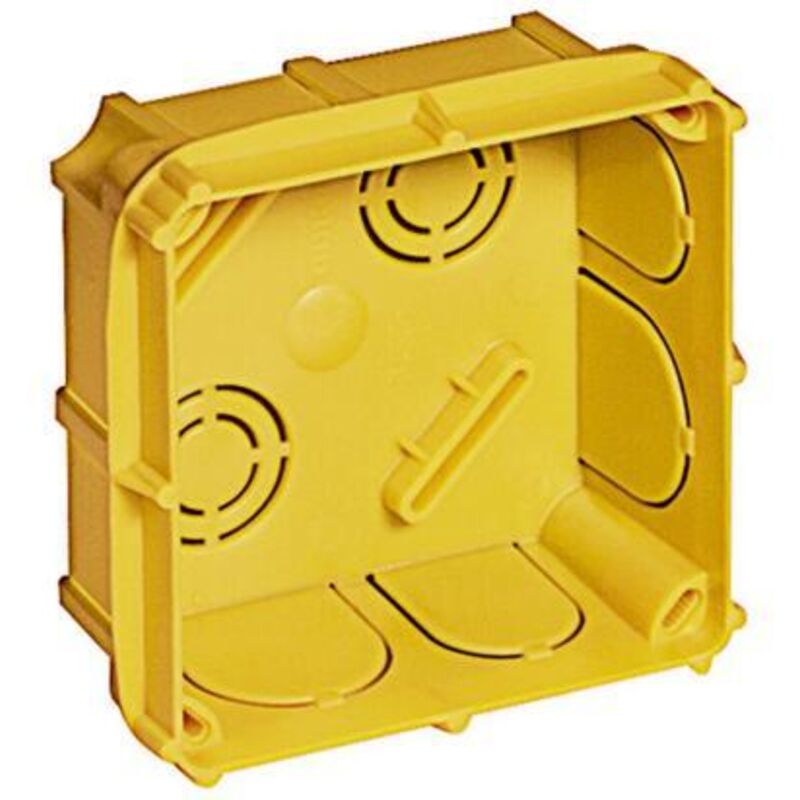 foto del prodotto scatola derivazione incasso 87x87x44 mm, completa di coperchio e viti, in resina antiurto