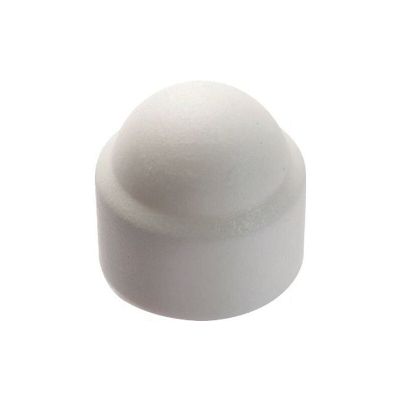 foto del prodotto scatola di 200 tappi per dadi esagonali bianchi 8mm acton 856018
