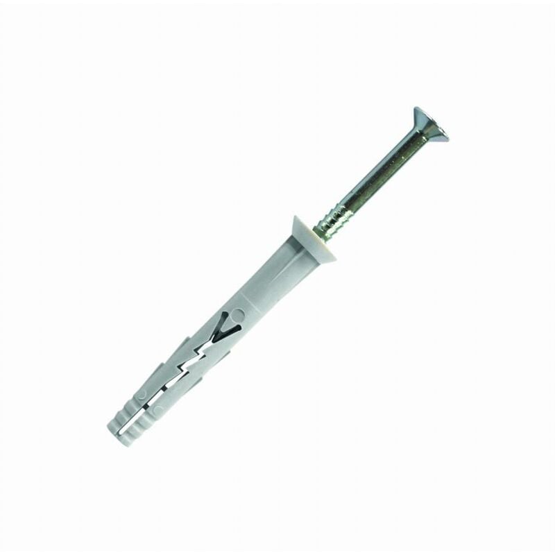 foto del prodotto scatola di 200 tasselli scell it in nylon testa svasata 5 mm x 27 mm yzf5027