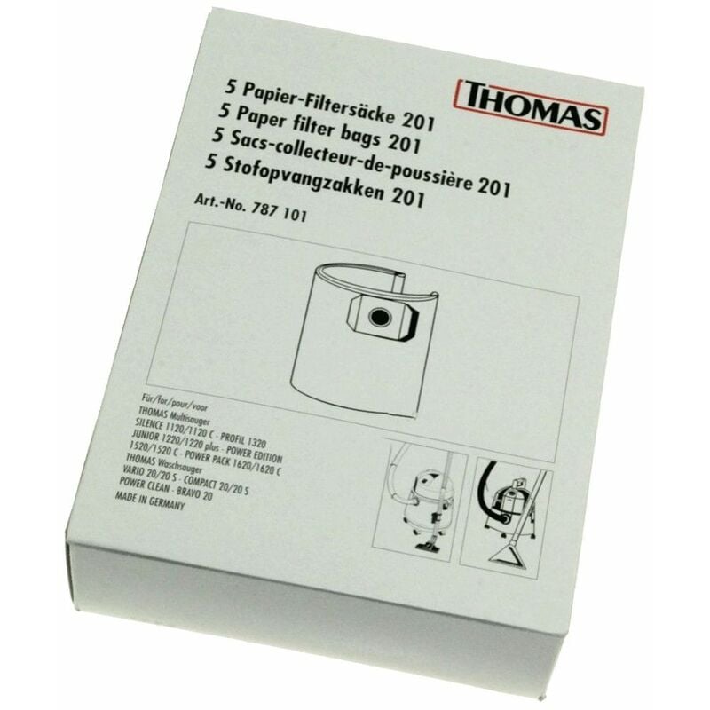 foto del prodotto scatola di 5 sacchetti di carta aspirapolvere thomas 4365744