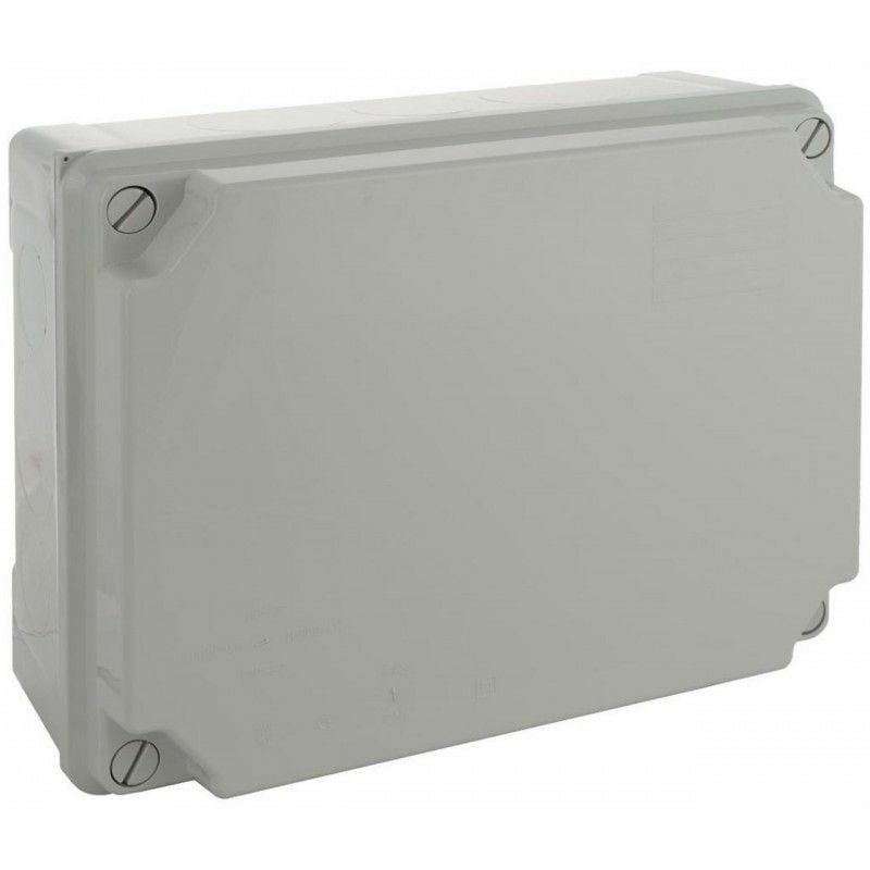 foto del prodotto scatola di connessione stagna rettangolare senza coni ip65 ik09 310x240x125mm 320x250x135mm con coperchio di chiusura con viti g