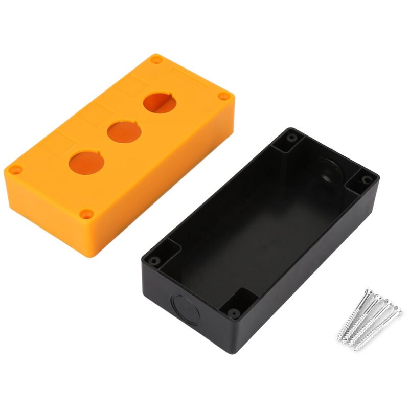foto del prodotto scatola di controllo interruttore a pulsante per apparecchi elettrici 3 pulsanti o interruttori interruttore di controllo alloggiamento da 22 mm
