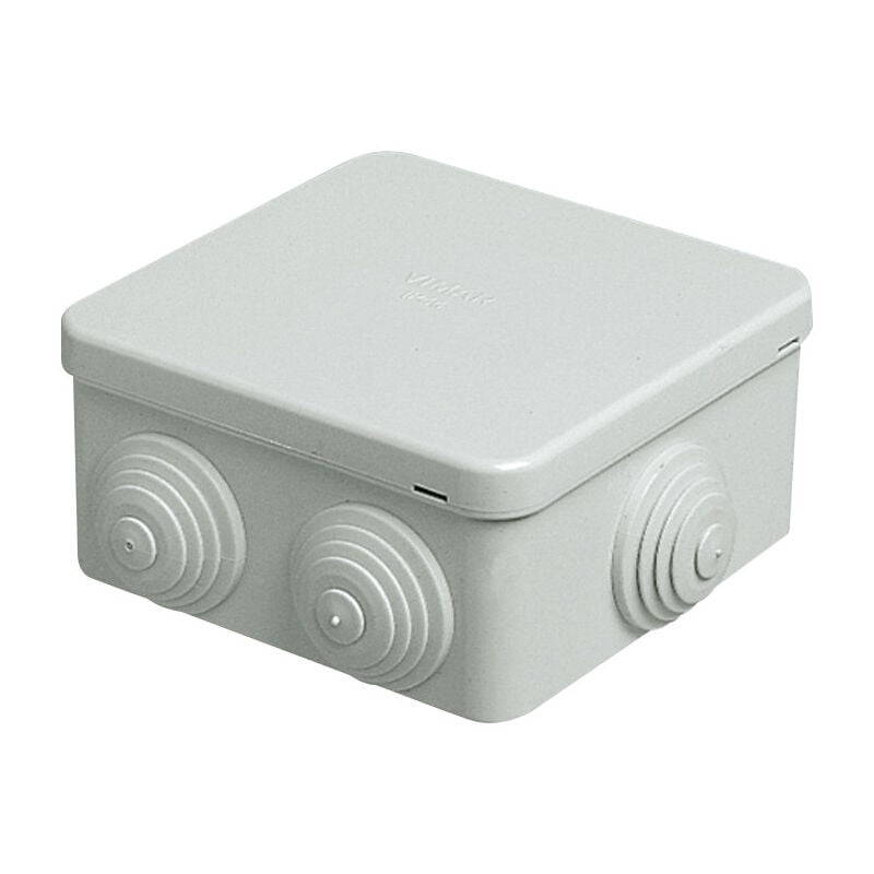 foto del prodotto scatola di derivazione da esterno vimar quadrata passacavi ip44 v55003