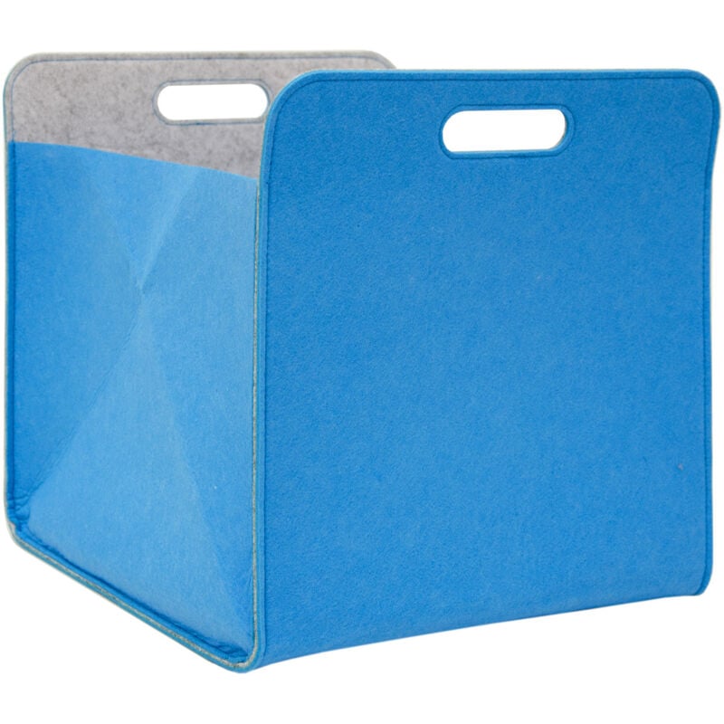 foto del prodotto scatola di feltro 33x33x38 cm cesto borsa per scaffali ikea kallax blu
