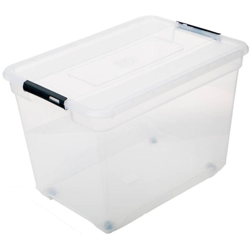 foto del prodotto scatola di plastica trasparente da 80l solutions 5five