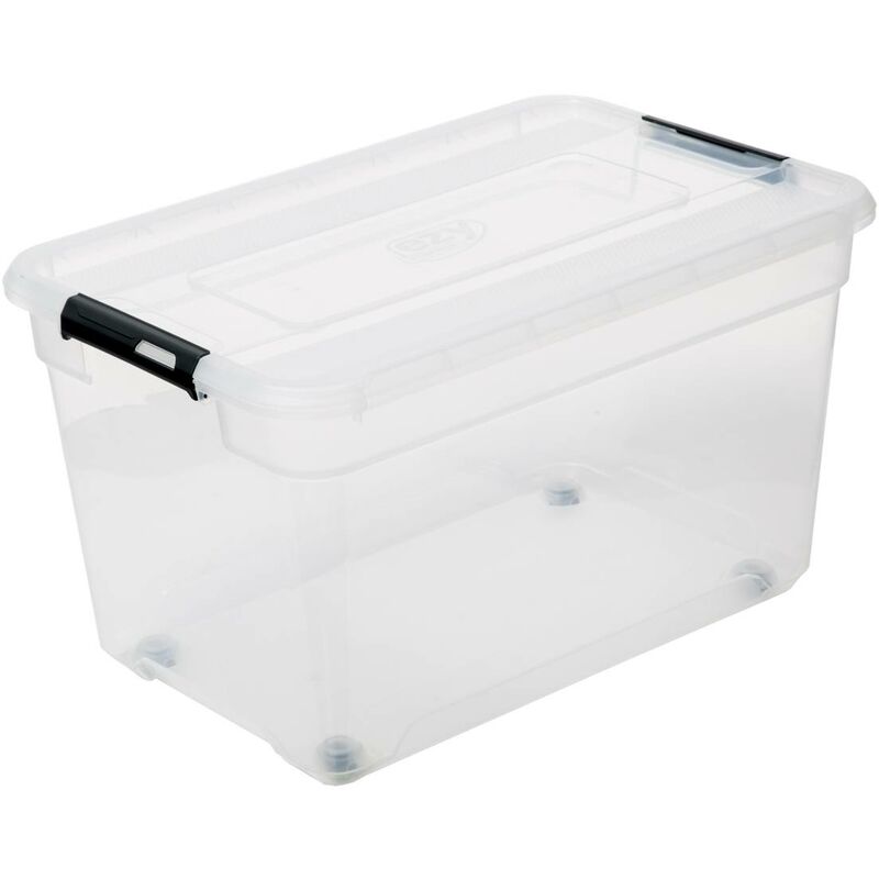 foto del prodotto scatola di plastica trasparente solutions da 52 l 5five
