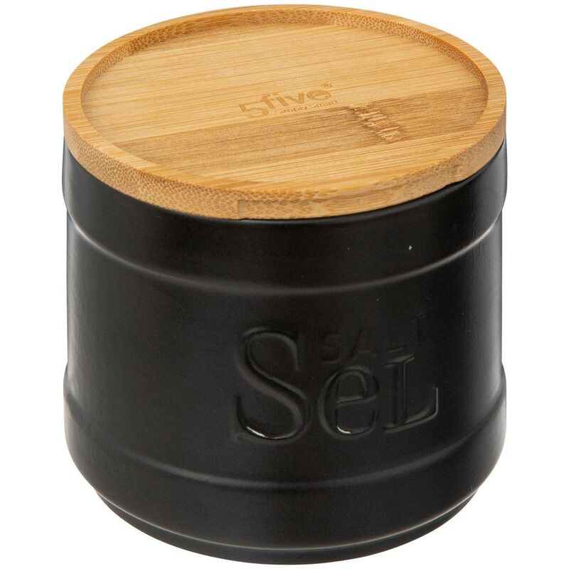 foto del prodotto scatola di sale in ceramica nera natur o 5five