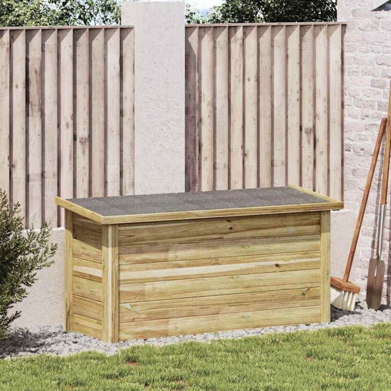foto del prodotto scatola di stoccaggio in legno trattato di pino 44x119x57 cm vidaxl