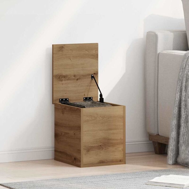 foto del prodotto scatola di stoccaggio in rovere artigianale 30x35x35 cm in legno ingegnerizzato vidaxl