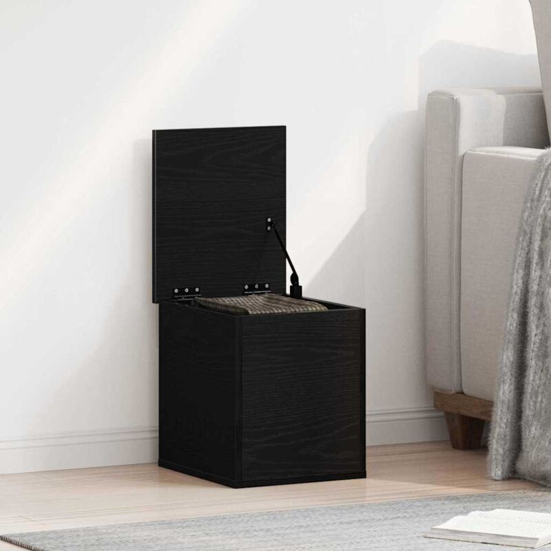 foto del prodotto scatola di stoccaggio in rovere nero 30x35x35 cm in legno ingegnerizzato vidaxl