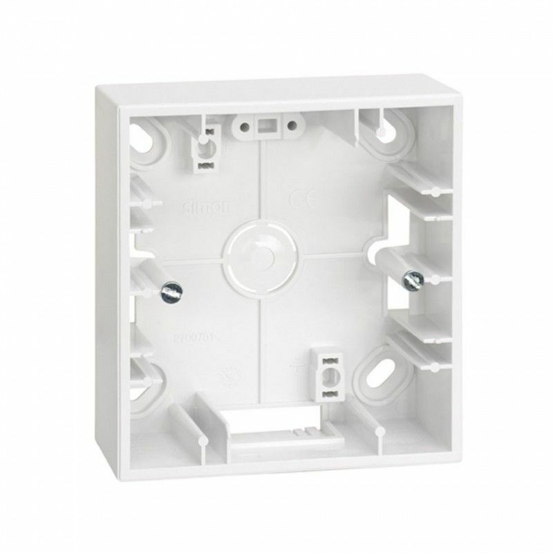 foto del prodotto scatola di superficie 1 elemento bianco simon 27 play 2700751 030