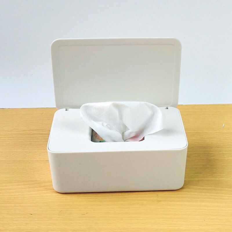 foto del prodotto scatola dispenser per salviette umidificate e asciutte per neonati con coperchio antipolvere bebusingoto
