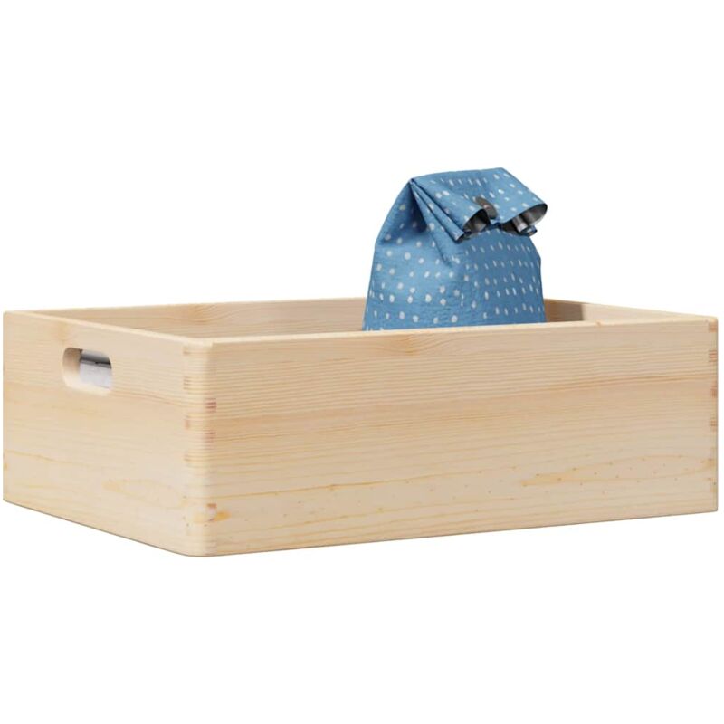 foto del prodotto scatola in legno con manici 40x30x13 cm legno massello di pino vidaxl