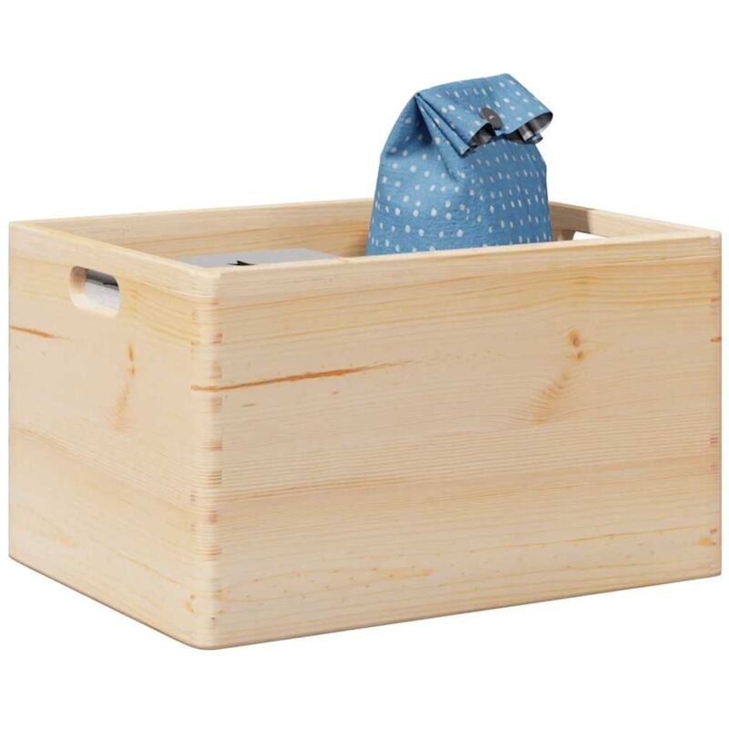 foto del prodotto scatola in legno con manici 40x30x23 cm legno massello di pino vidaxl