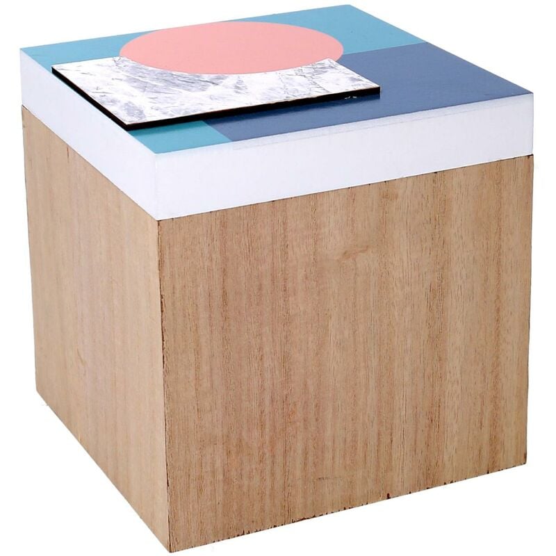 foto del prodotto scatola legno quadro cm 16x16h16