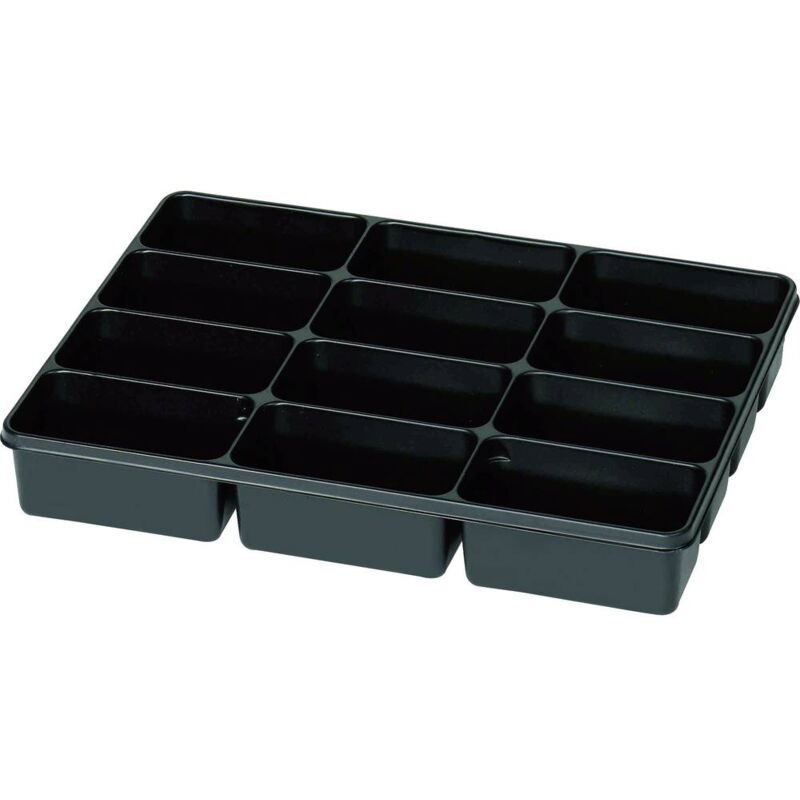 foto del prodotto scatola minuteria l x l x a 335 x 235 x 50 mm scomparti 12 suddivisione fissa