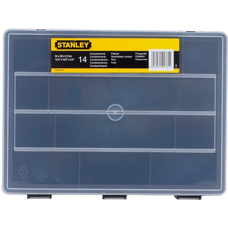 foto del prodotto scatola minuteria l x l x a 34 x 5.7 x 26 cm scomparti 14 contenuto 1 pz. stanley