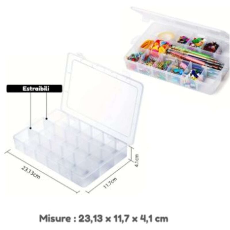 foto del prodotto scatola organizer pl 367705 tresis 23,13x11,7xh4,1 cm