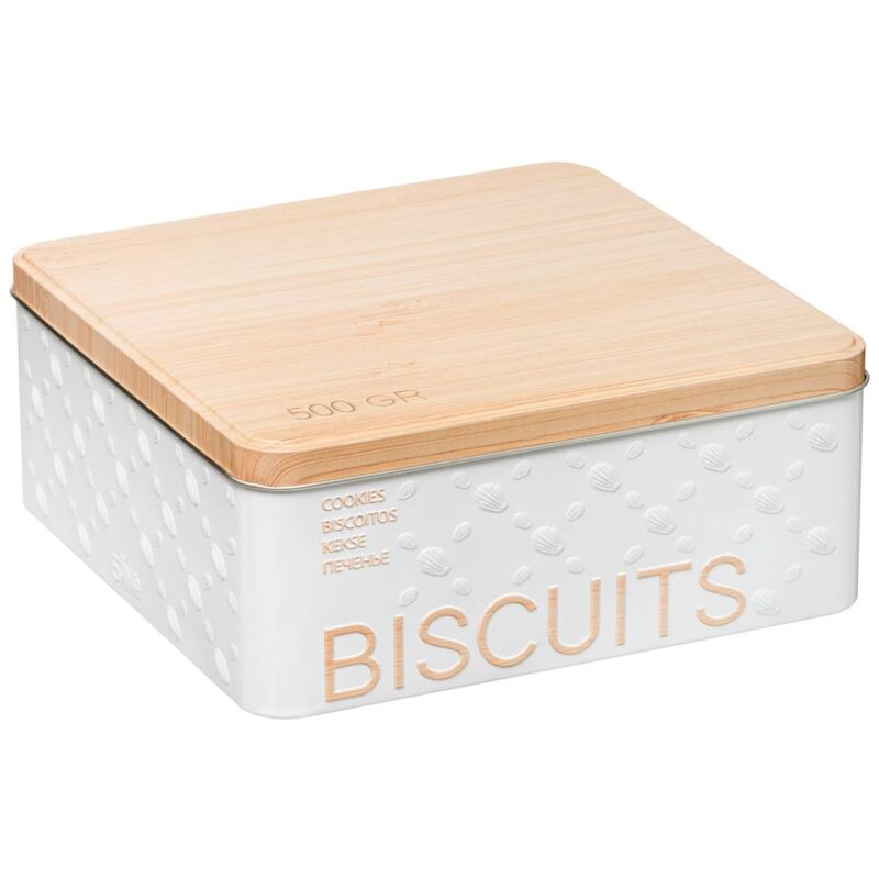 foto del prodotto scatola per biscotti in metallo scandinavian nature, bianco 5five