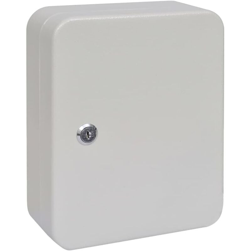 foto del prodotto scatola per chiavi con blocco bianco 20 x 7.5 x 25 cm acciaio vidaxl