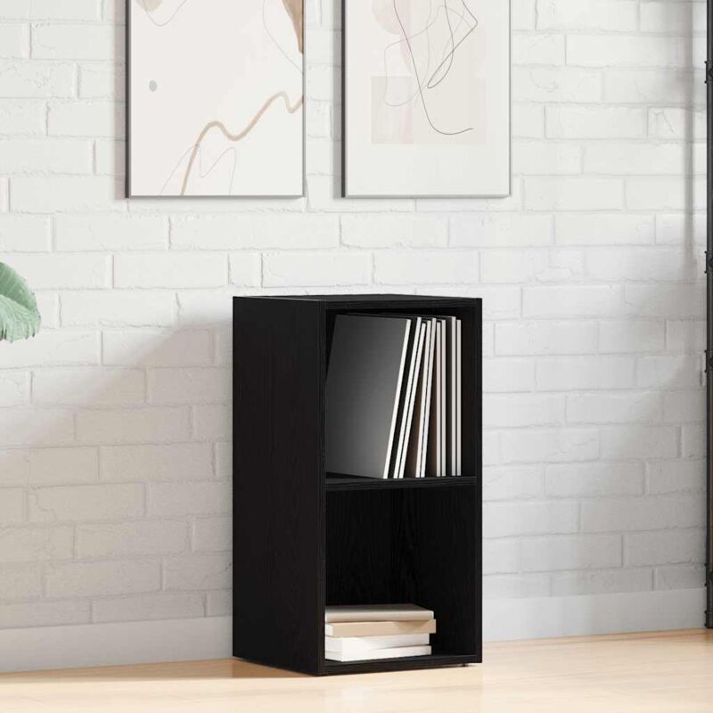 foto del prodotto scatola per contenitori lp in rovere nero 71x34x36cm truciolato vidaxl