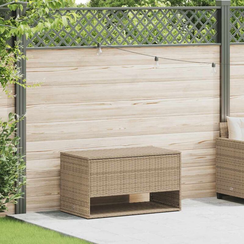 foto del prodotto scatola per cuscini da esterno beige 100x55x55,5 cm polyrattan vidaxl