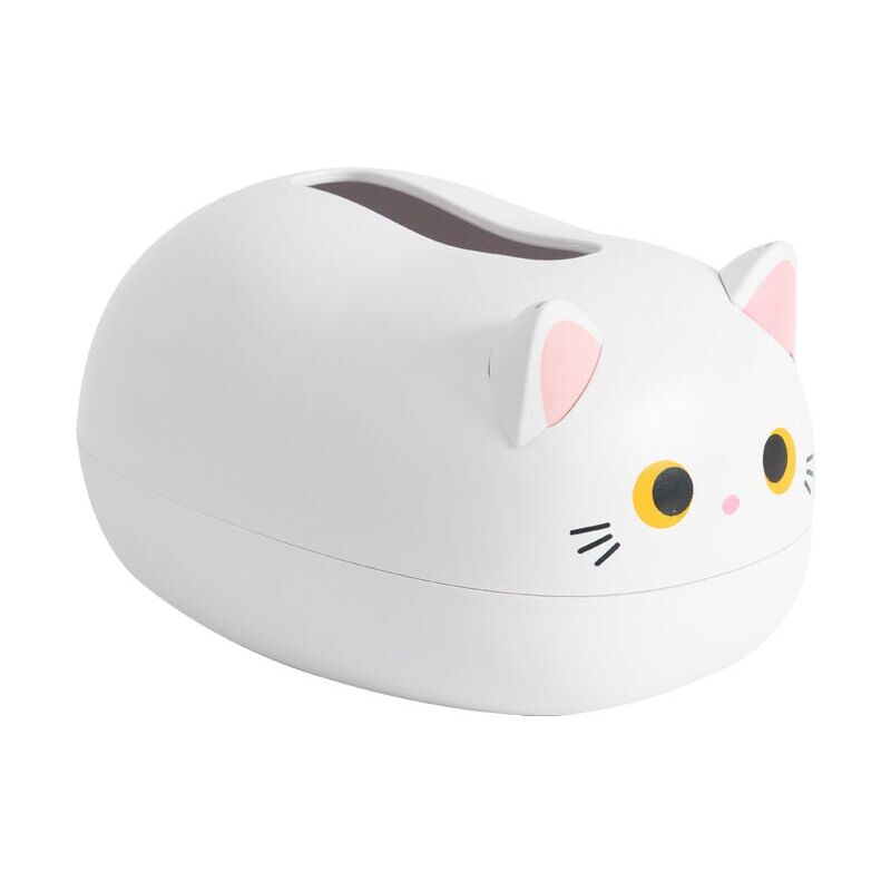 foto del prodotto scatola per fazzoletti, scatola per fazzoletti a forma di gatto dei cartoni animati, scatola per riporre tovaglioli di carta da scrivania, organizer