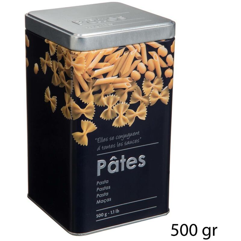 foto del prodotto scatola per pasta black edition in metallo nero 500g 5five