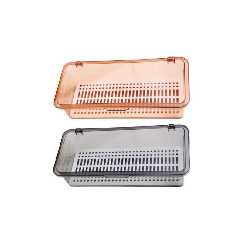 foto del prodotto scatola per posate da cucina, contenitore per posate, scolaposate da 2 pezzi con rete, posate per bacchette o