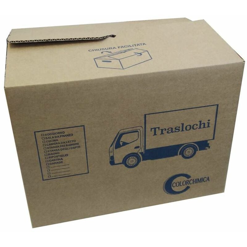 foto del prodotto scatola per traslochi cartone avana 40x30x30 cm colorchimica