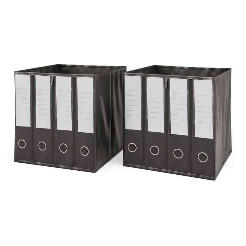 foto del prodotto scatola pieghevole , nero, 30 x 30 cm set di 2 vicco