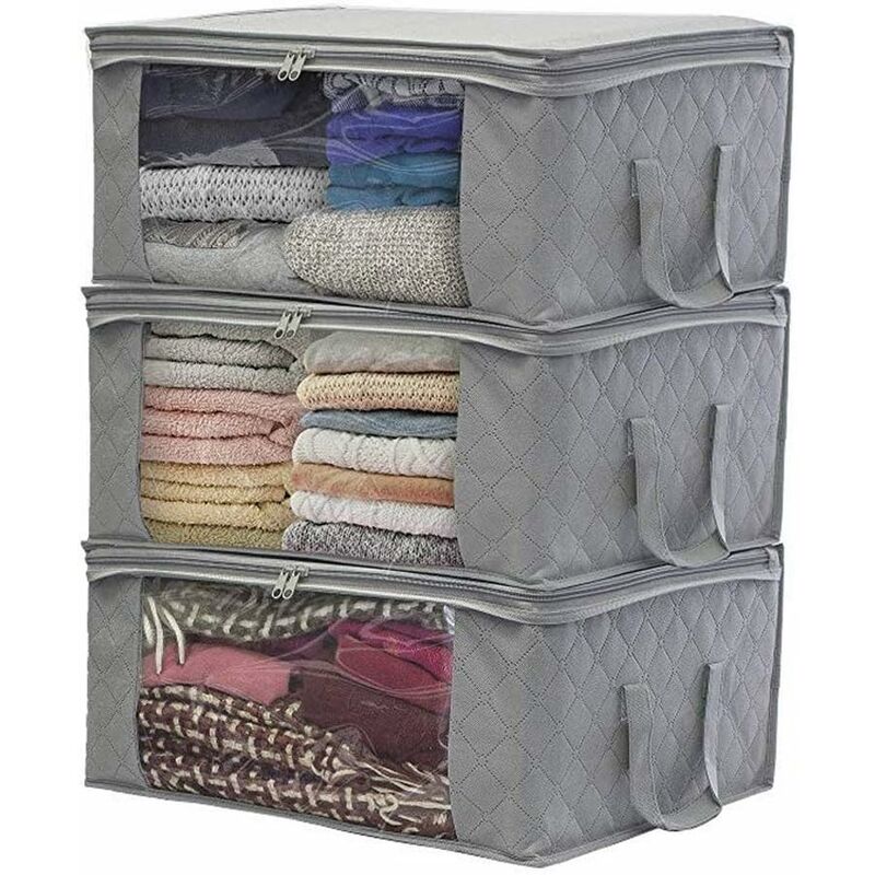 foto del prodotto scatola porta abiti, borsa porta abiti sotto il letto, vestiti per rifinire i vestiti, per riporre trapunte, vestiti, biancheria da letto,