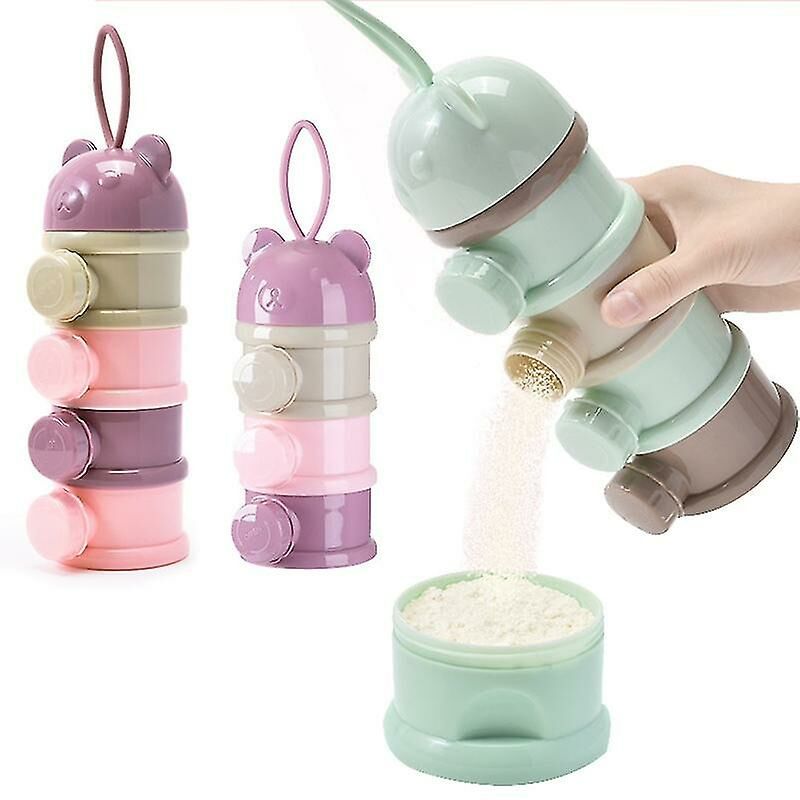 foto del prodotto scatola porta alimenti portatile per alimenti per bambini a 3 4 strati con aperture multiple