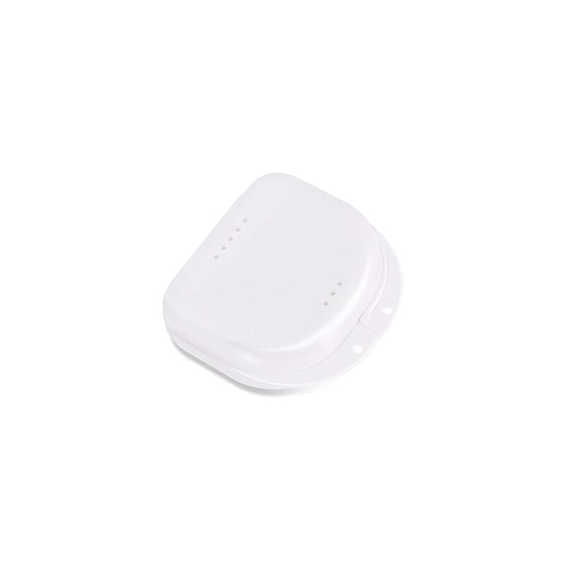 foto del prodotto scatola porta denti ortodontici, contenitore per paradenti con fori di ventilazione, contenitore ultrasottile per protesi dentarie, per ufficio,